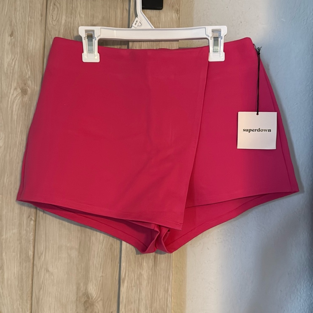 Super down mini skirt hot pink size small